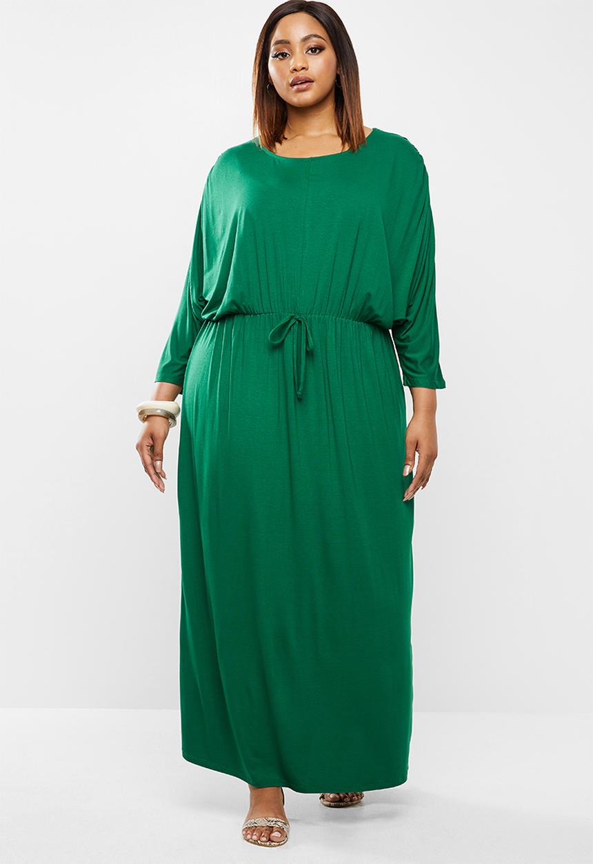 edit Plus - Grown on sleeve maxi dress - emerald