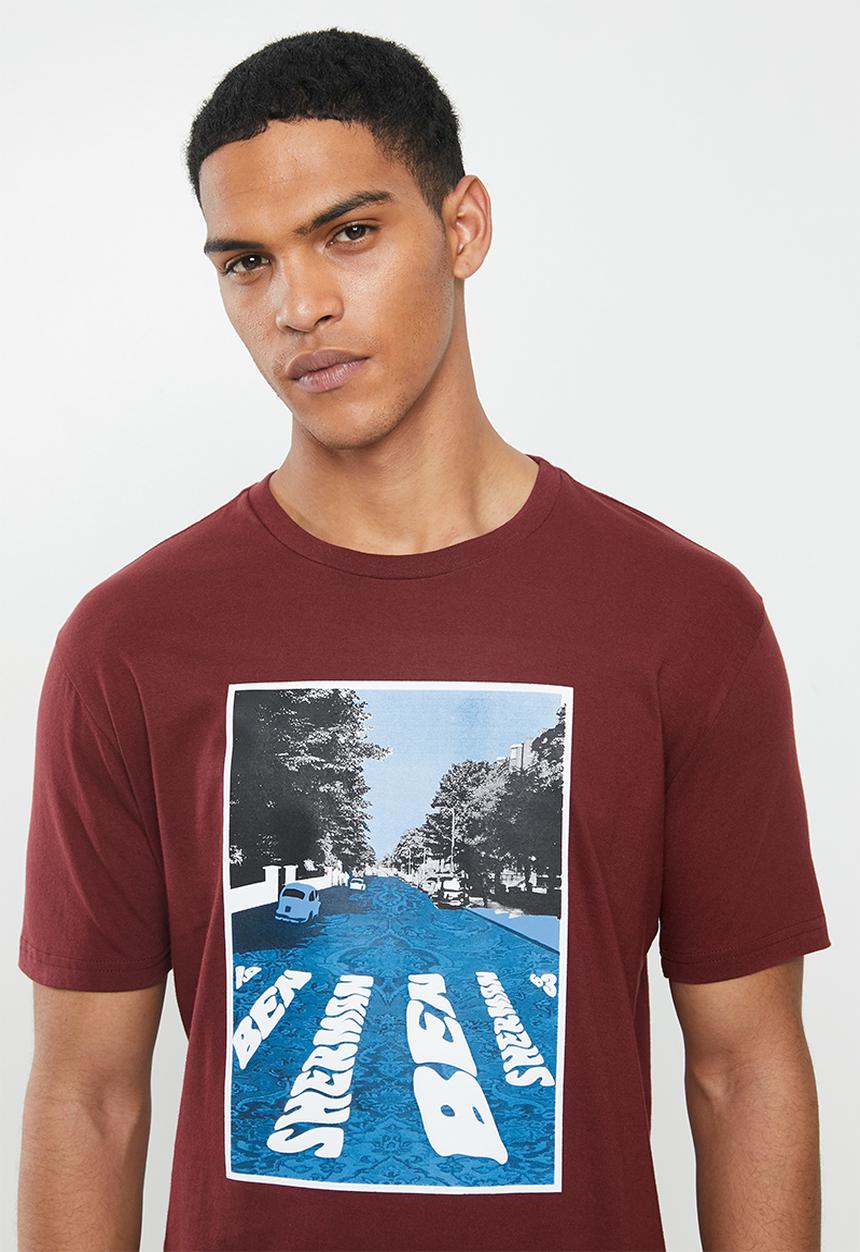 Ben Sherman - Abbey road tee - burgundy