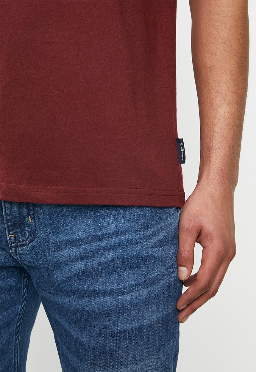 Ben Sherman - Abbey road tee - burgundy