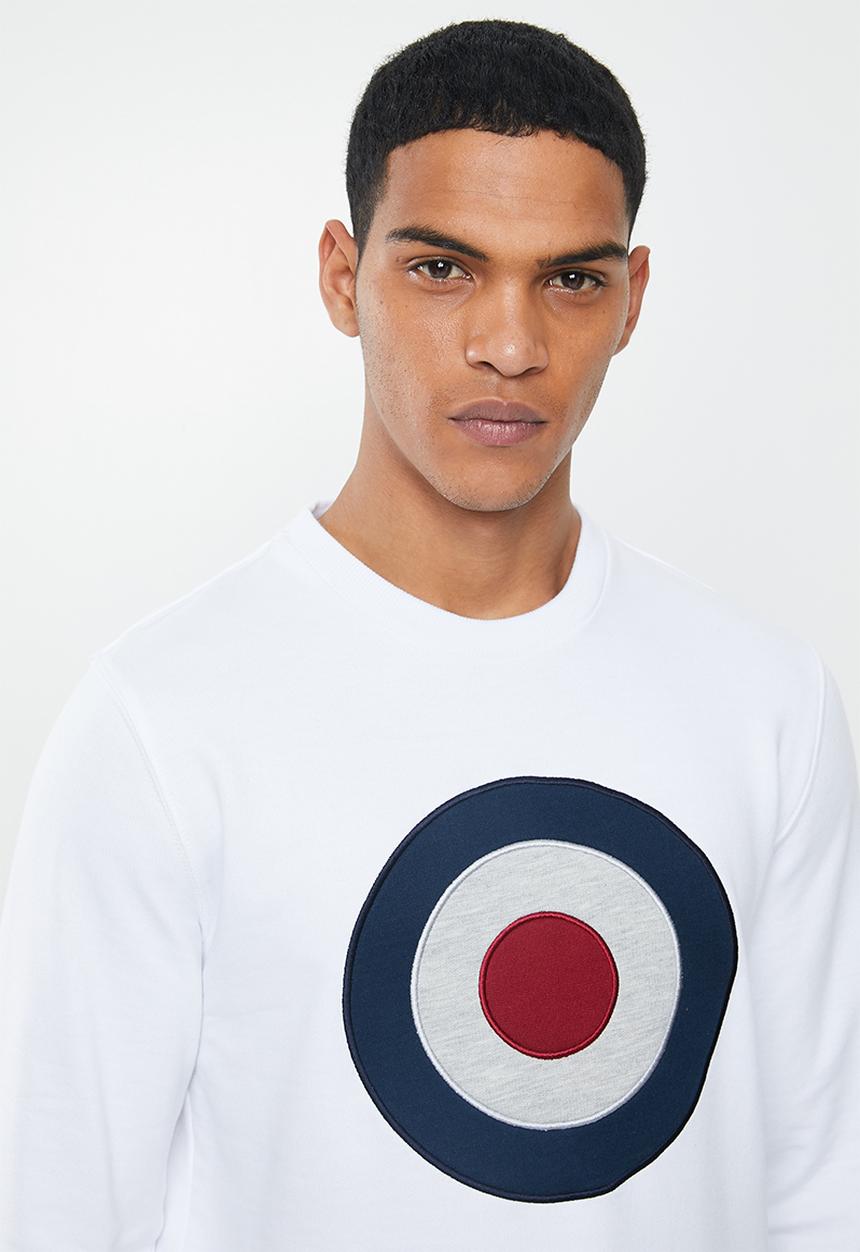 Ben Sherman - Target sweatshirt crew - white