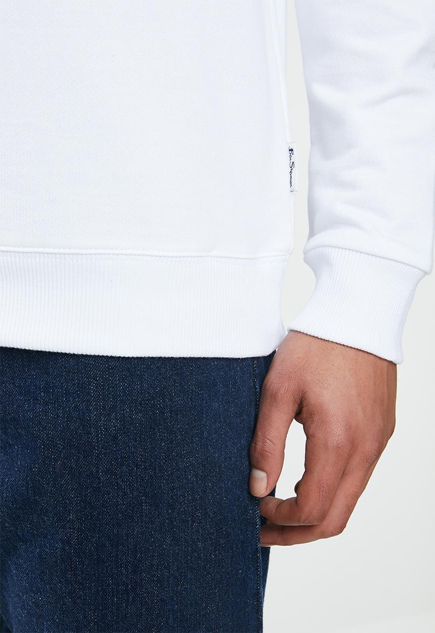 Ben Sherman - Target sweatshirt crew - white