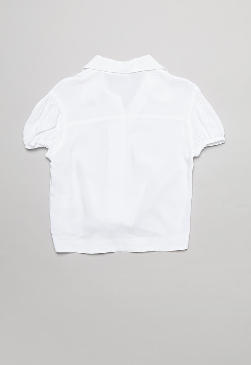 Superbalist - Girls tie front shirt - white