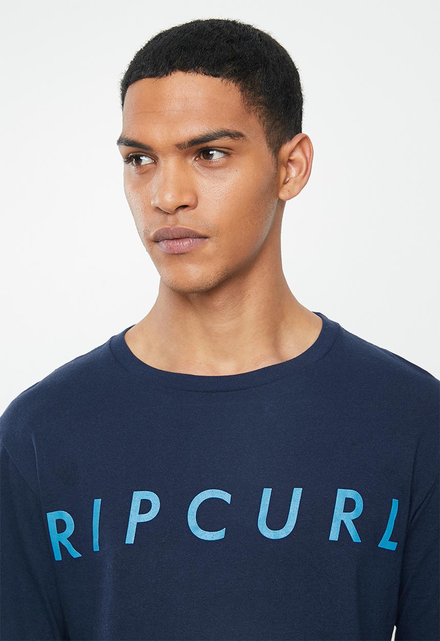 Rip Curl - Box texture long sleeve tee - navy