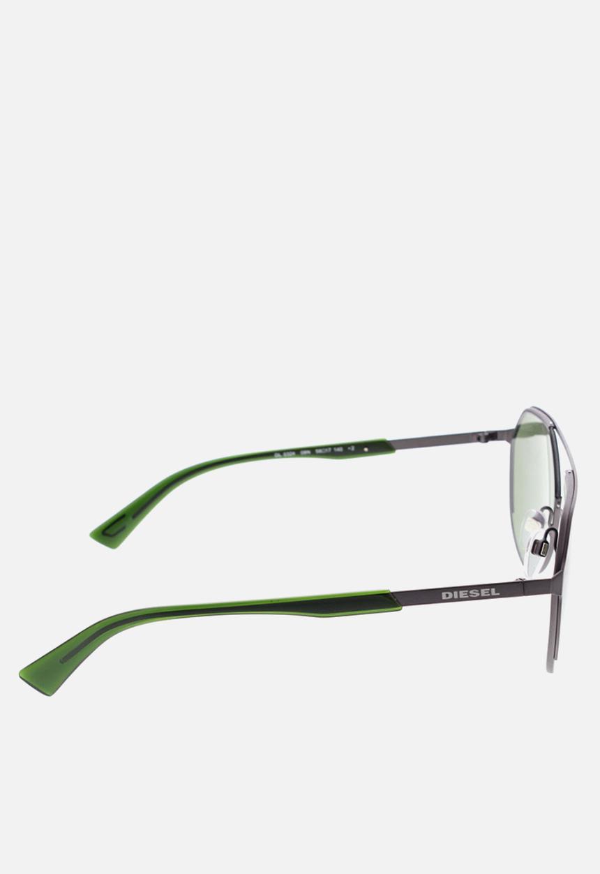 Diesel Eyewear - Shiny gunmetal frame 56-17-140 - dark grey