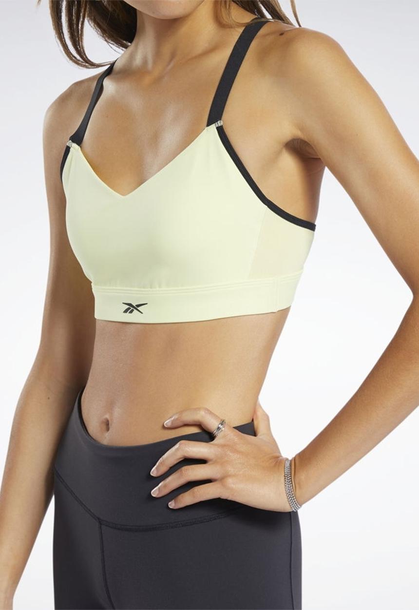 Reebok - Hero strappy padded bra - yellow