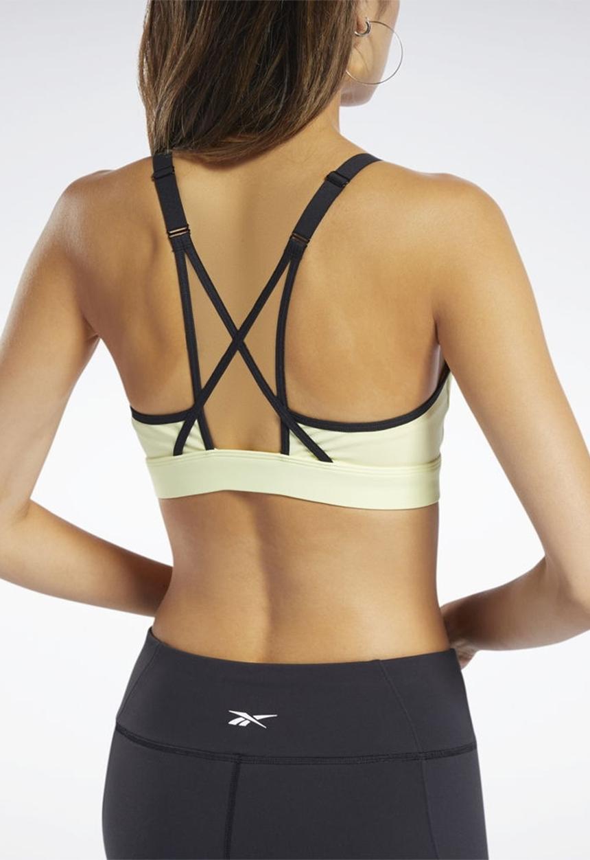 Reebok - Hero strappy padded bra - yellow