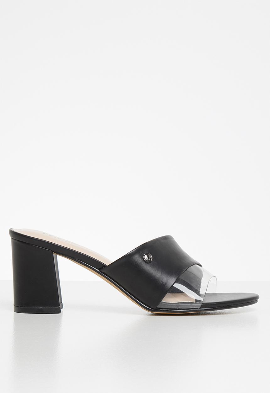 POLO - Jess perspex fashion mule - black