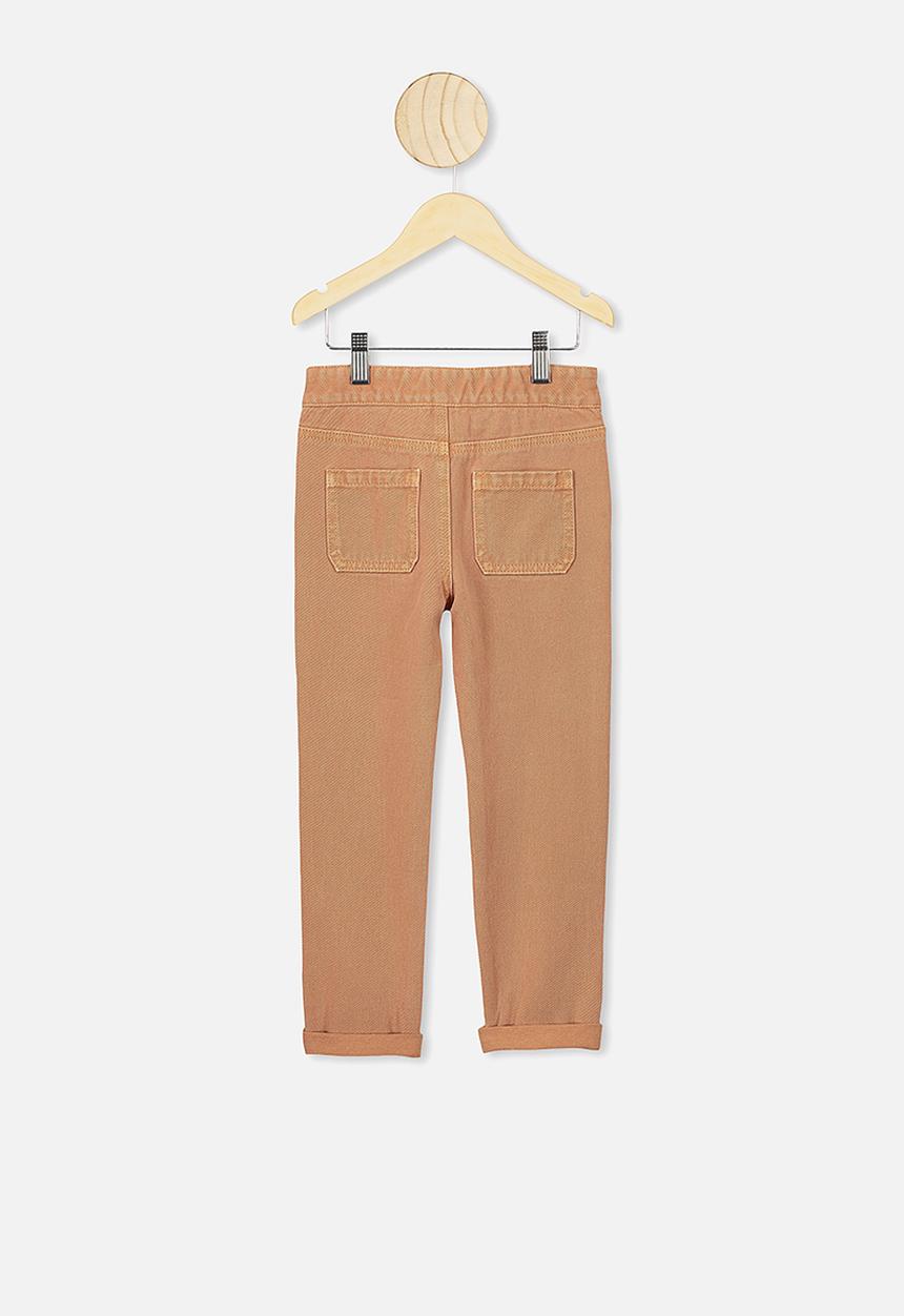 Cotton On - Blair tie front jean - brown 