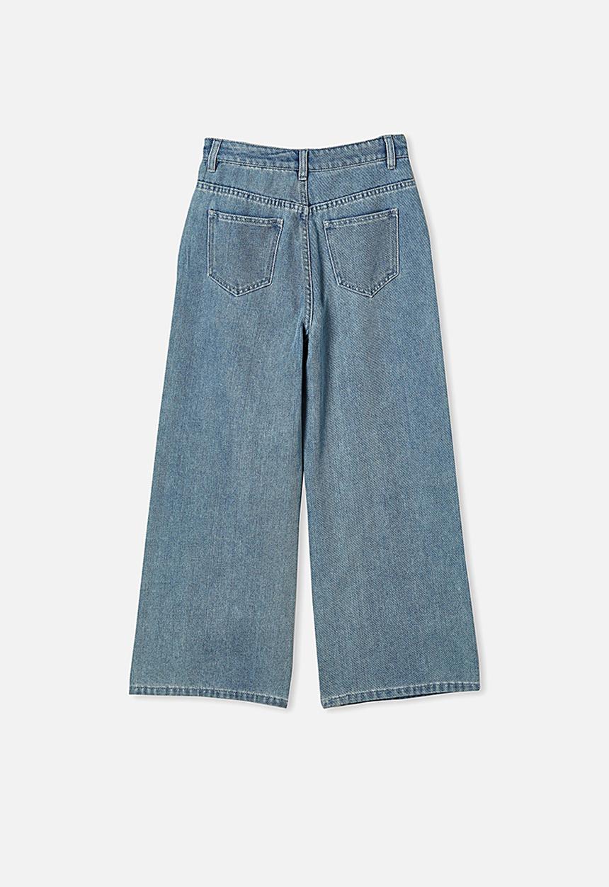 Free by Cotton On - Elka wide leg jean - blue