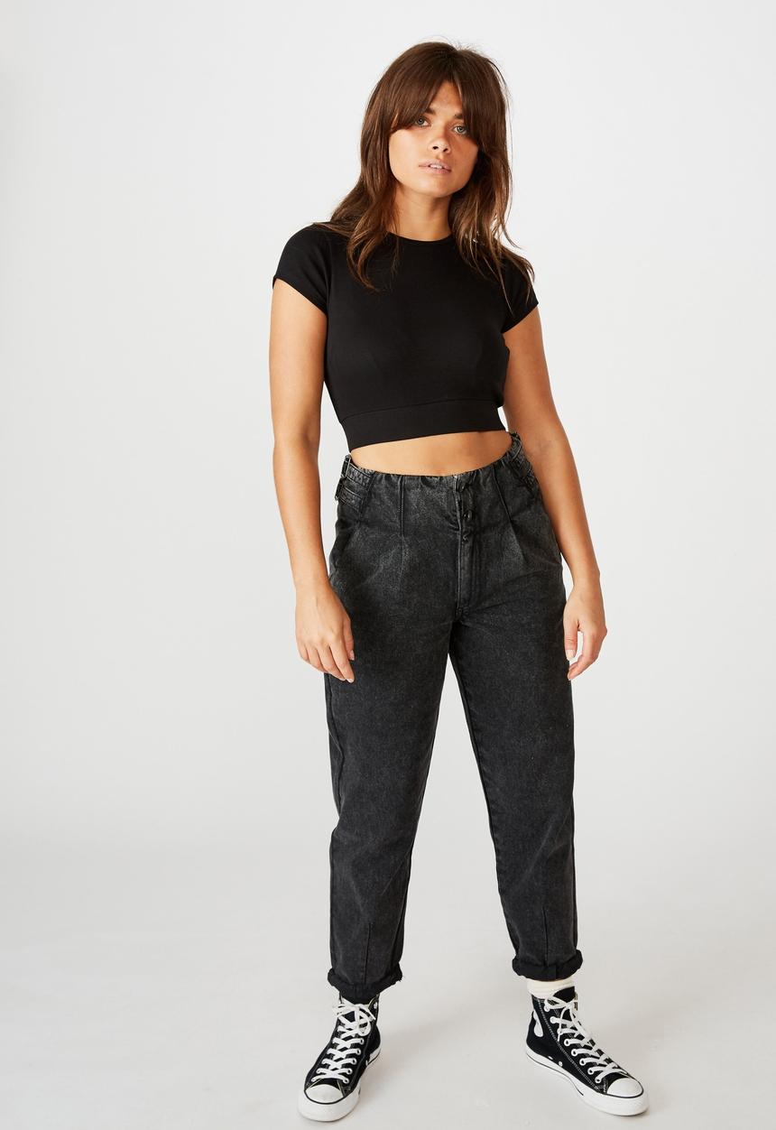 Factorie - Cutout back tee - black