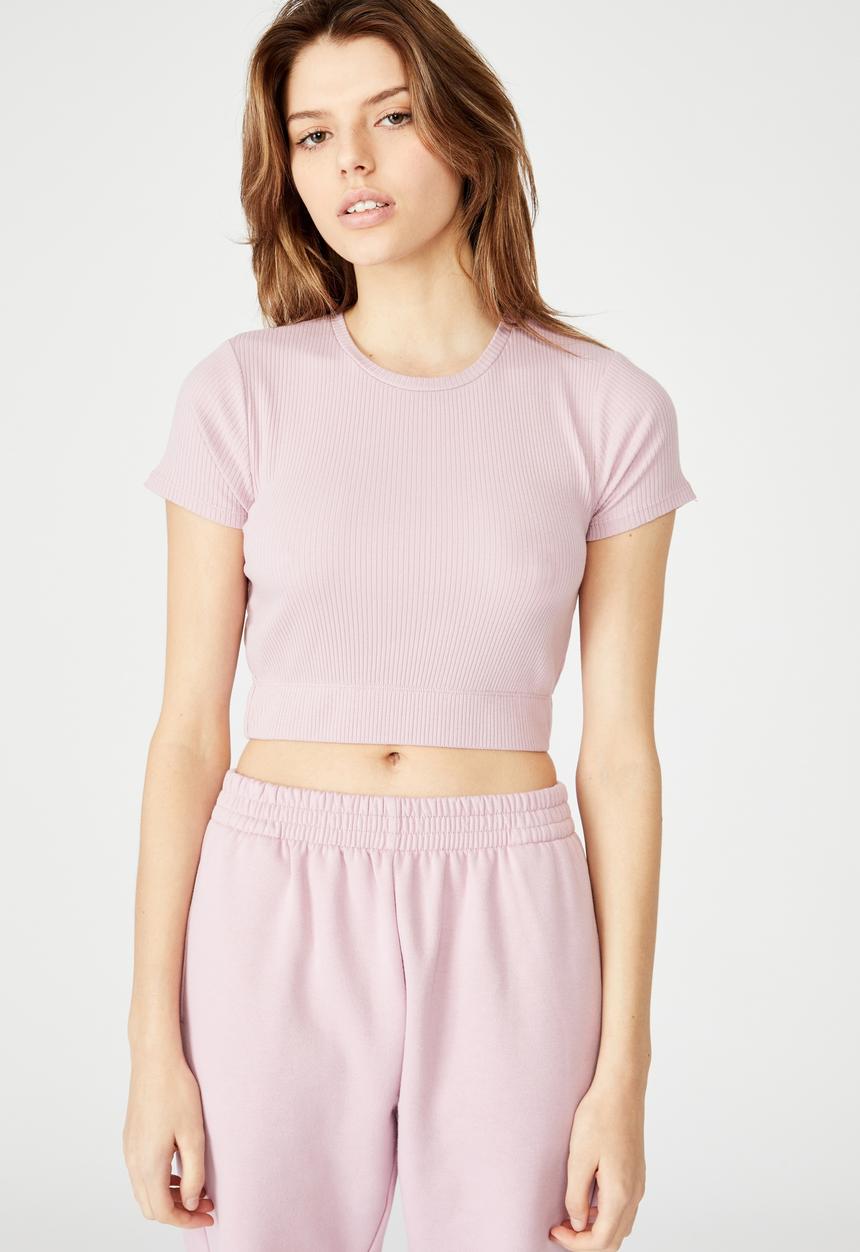 Factorie - Cutout back tee - dawn pink