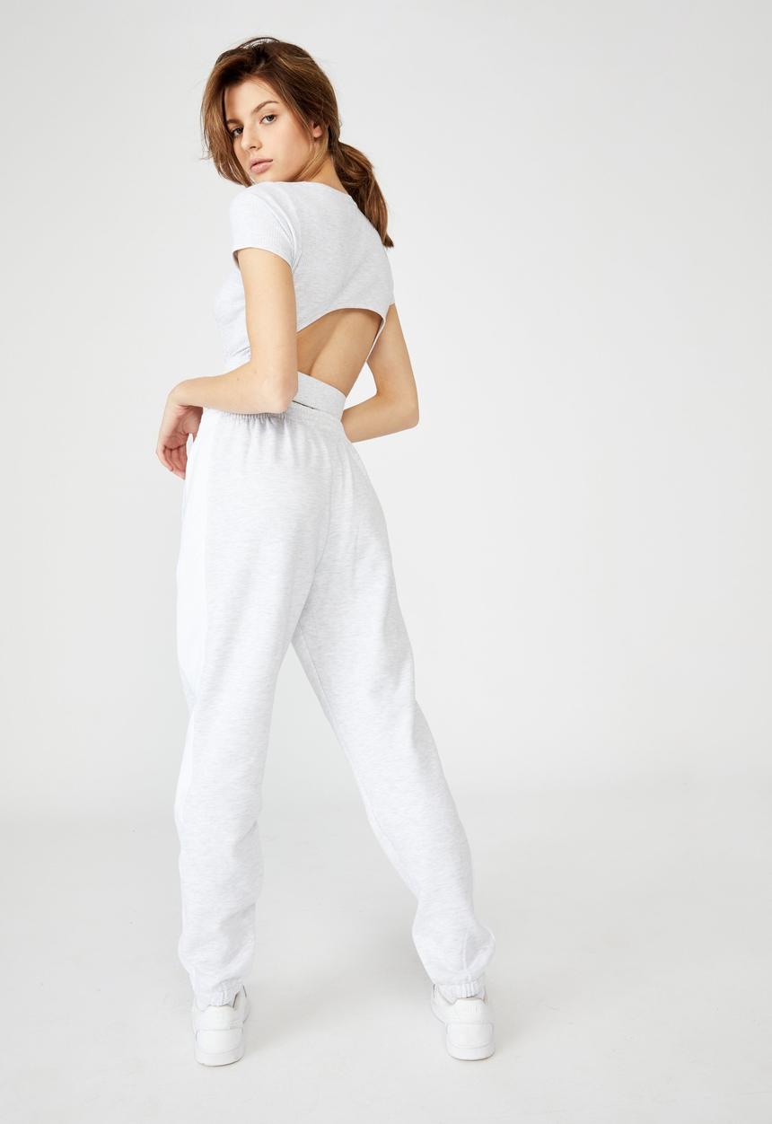 Factorie - Cutout back tee - silver marle
