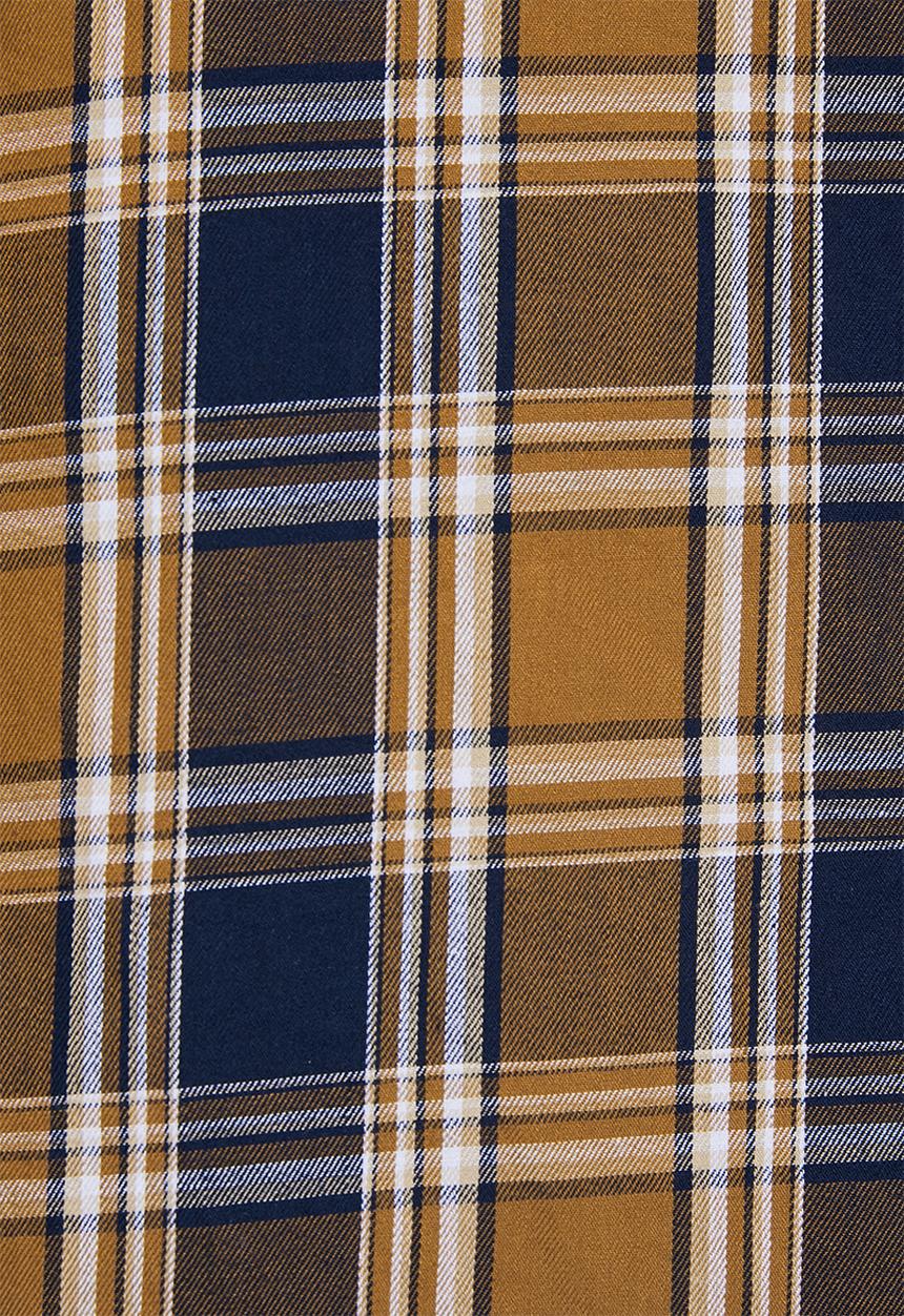 Superbalist - Barber regular fit long sleeve shirt - brown & navy