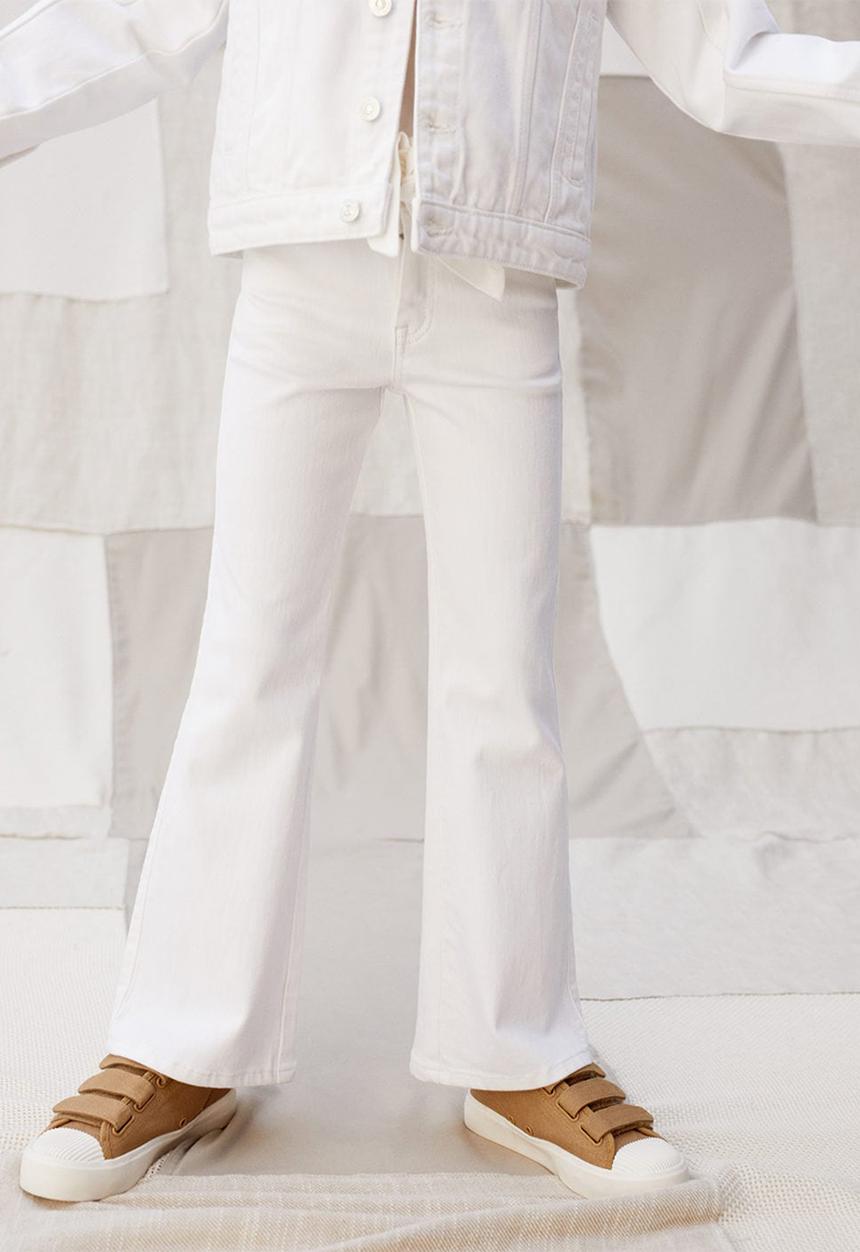 MANGO - Jeans flare - white