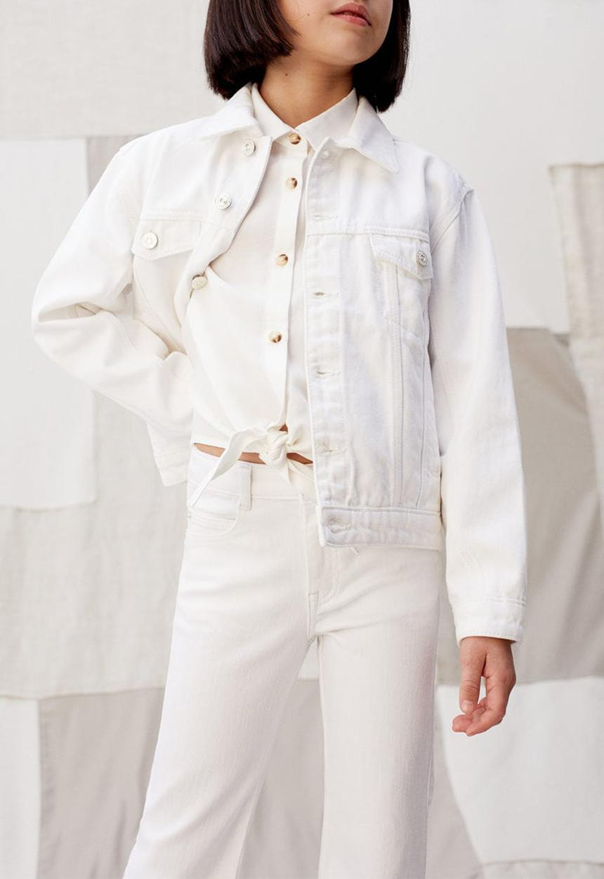 MANGO - Jeans flare - white
