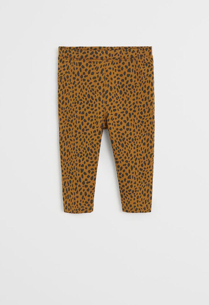 MANGO - Leggings terry - brown & black 