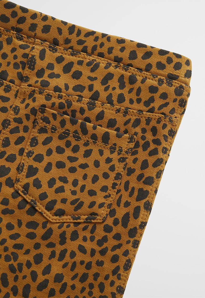 MANGO - Leggings terry - brown & black 