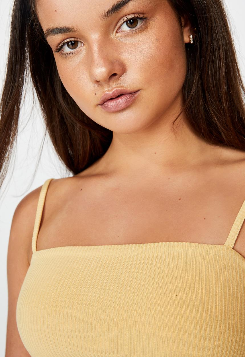 Factorie - Ribbing cami - tempura yellow
