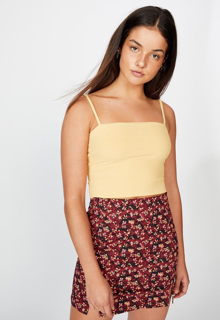 Factorie - Ribbing cami - tempura yellow