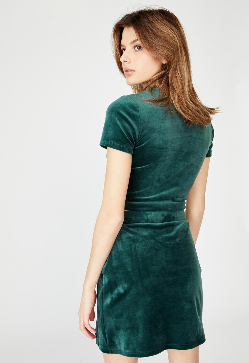 Factorie - Velvet  split skirt - ponderosa pine
