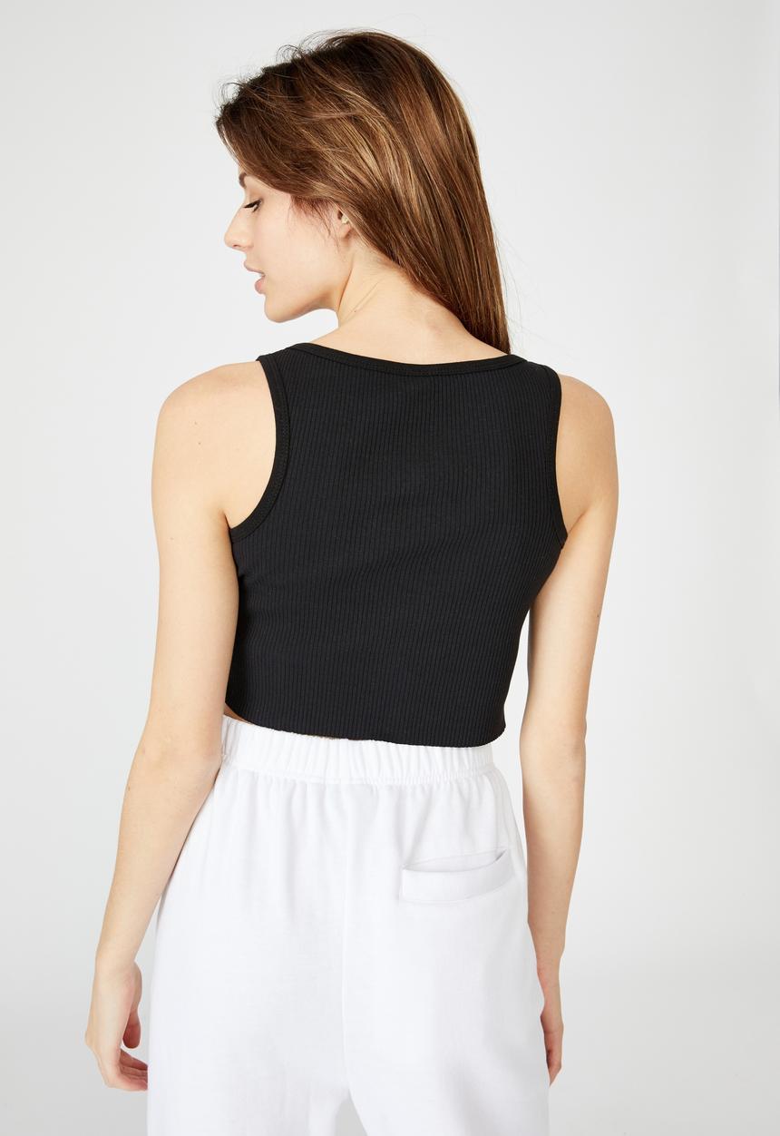 Factorie - Button through tank - black