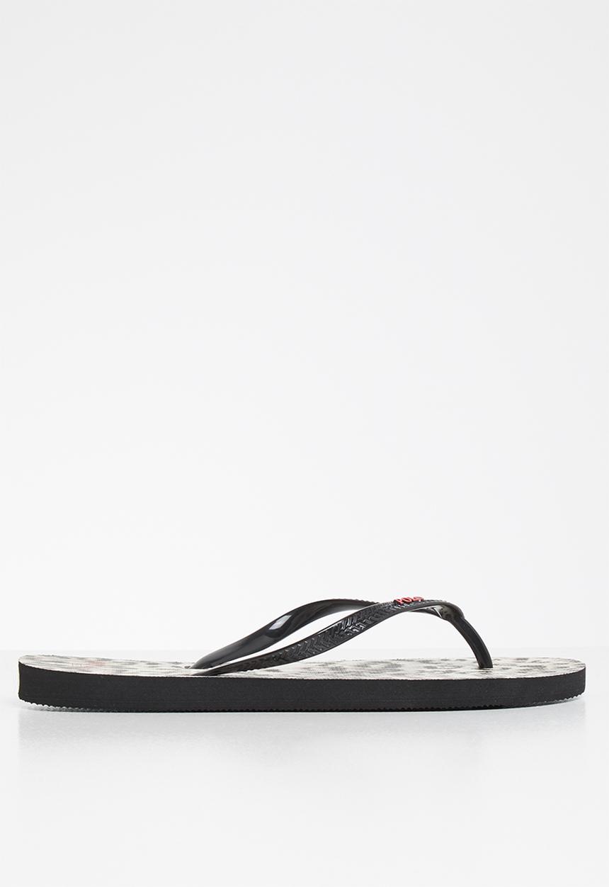 POLO - Leopard flip flop - neutral & black