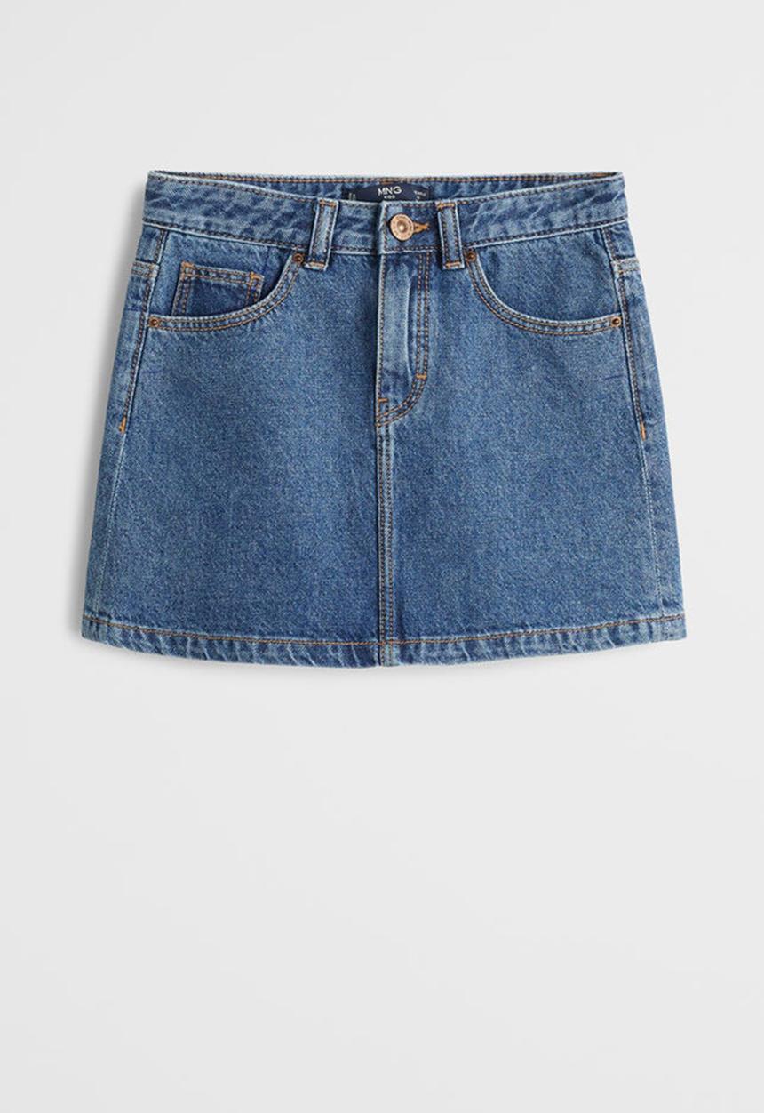 MANGO - Skirt sue  - blue 