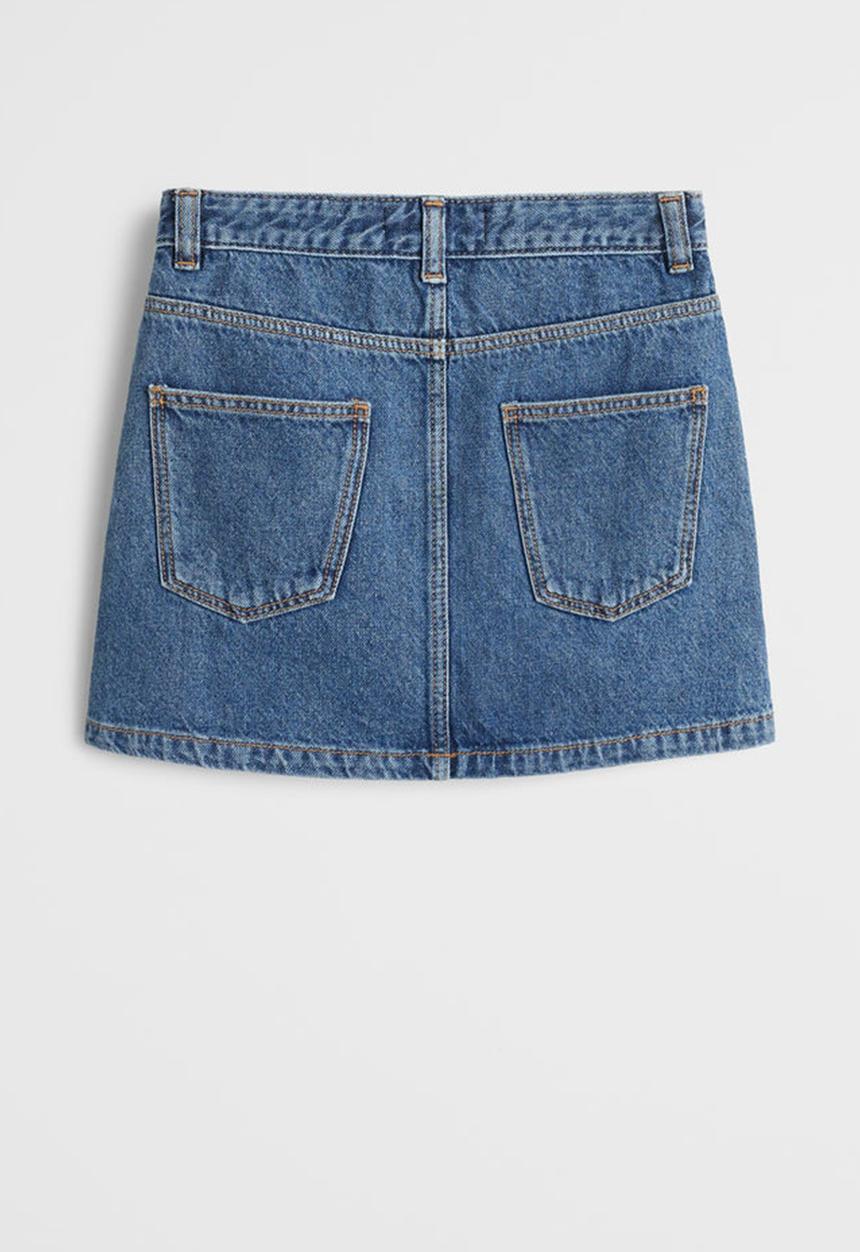 MANGO - Skirt sue  - blue 