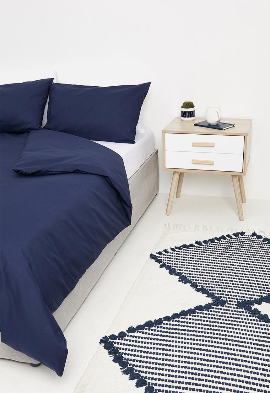 Sixth Floor - Polycotton duvet cover set - navy