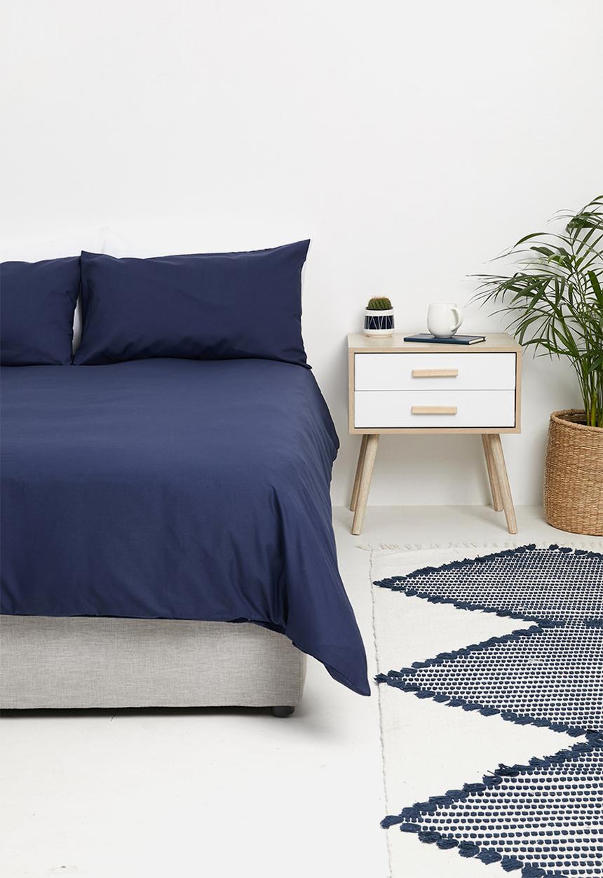Sixth Floor - Polycotton duvet cover set - navy