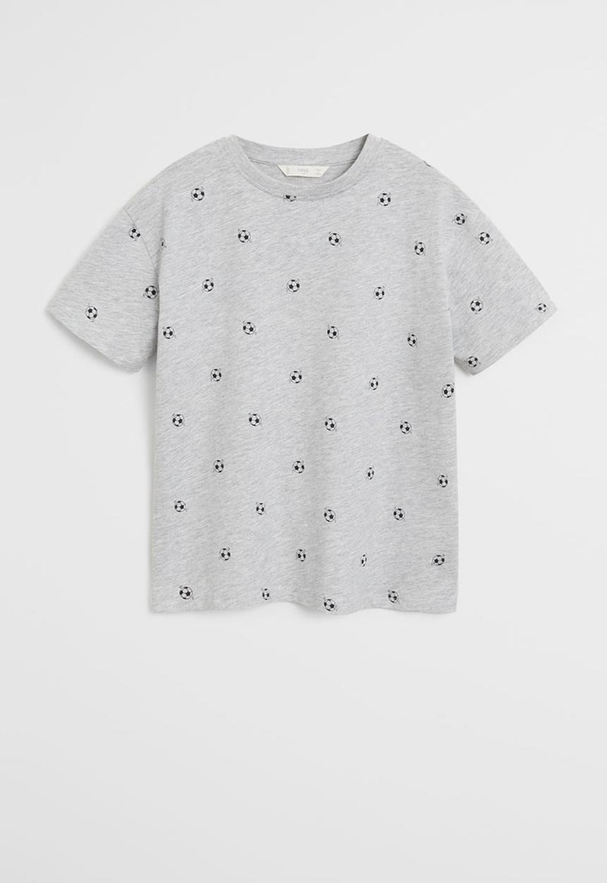 MANGO - T-shirt stamp  - gray