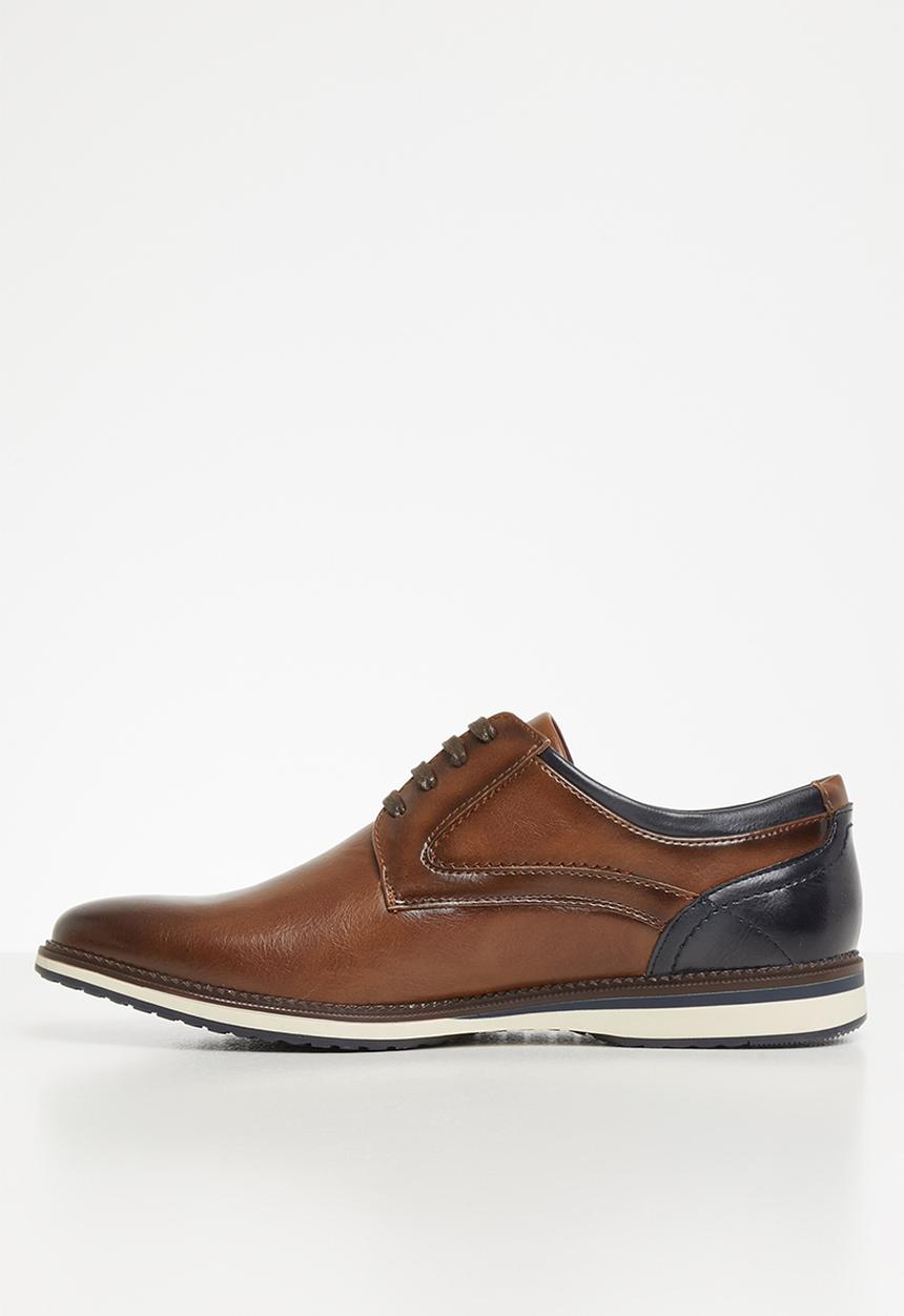 Gino Paoli - Two tone lace up unit sole - tan & blue 