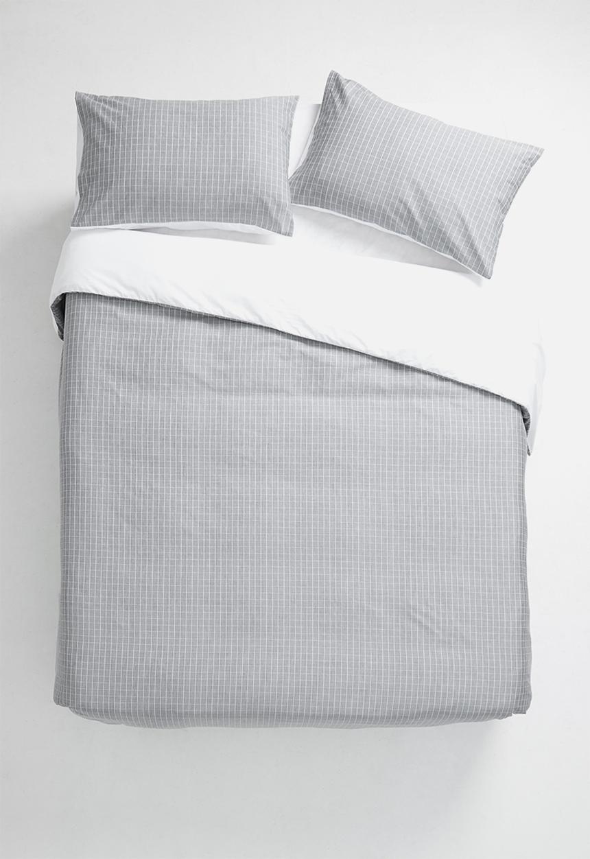 Sixth Floor - Yarn dye cotton duvet set - charcoal