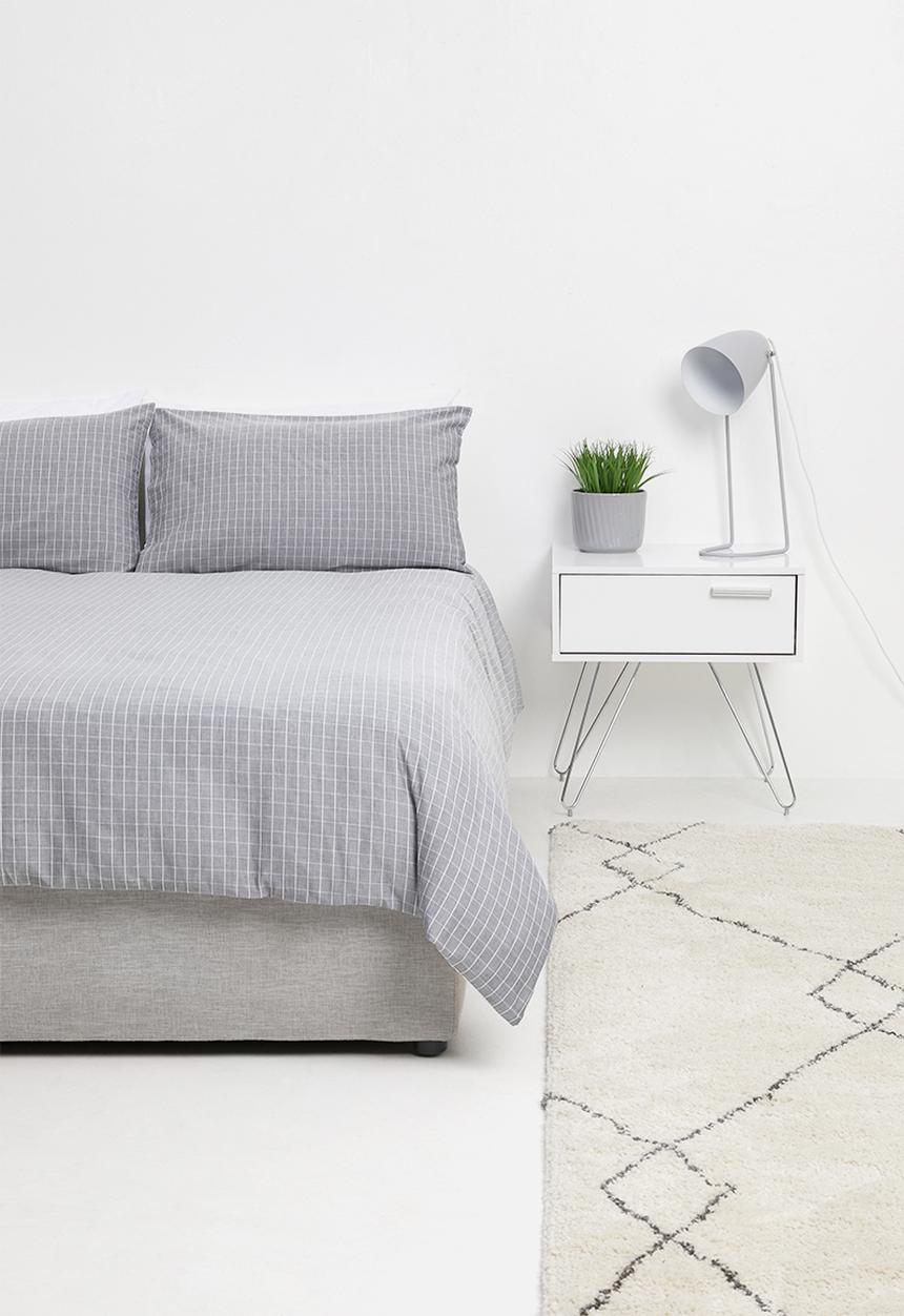 Sixth Floor - Yarn dye cotton duvet set - charcoal