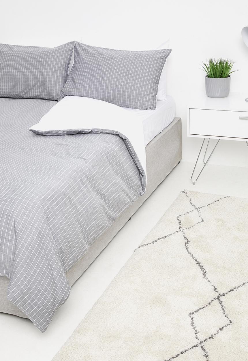 Sixth Floor - Yarn dye cotton duvet set - charcoal