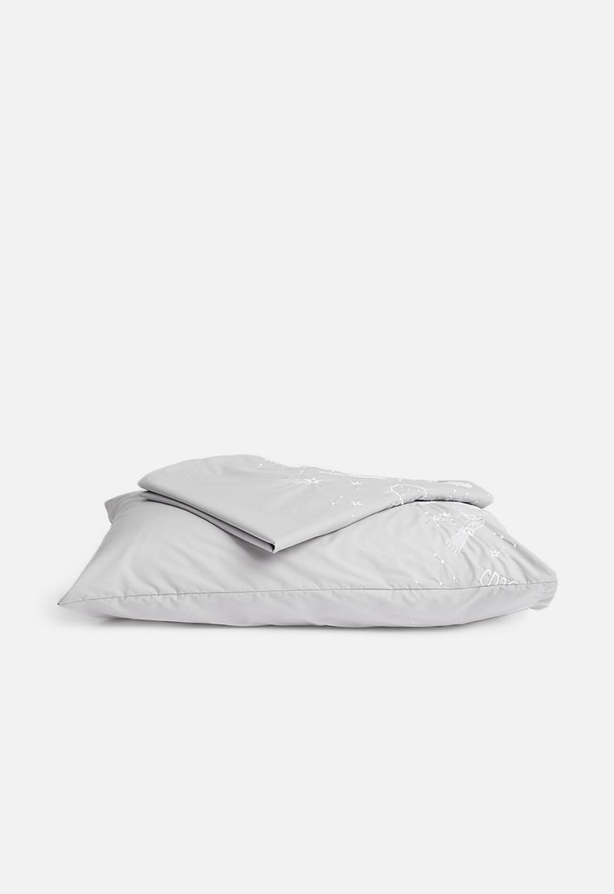 Sheraton Textiles - Cosmic embroidered duvet cover set - grey