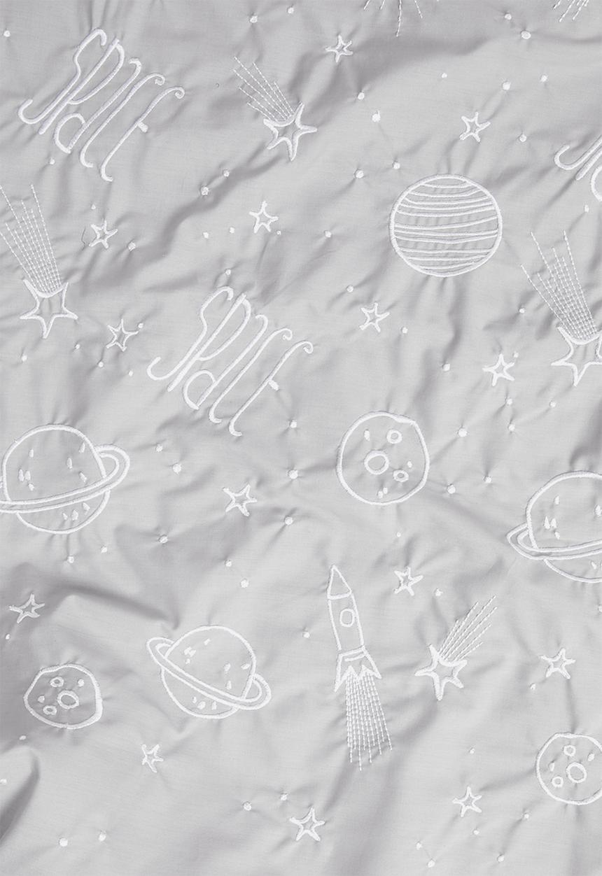 Sheraton Textiles - Cosmic embroidered duvet cover set - grey