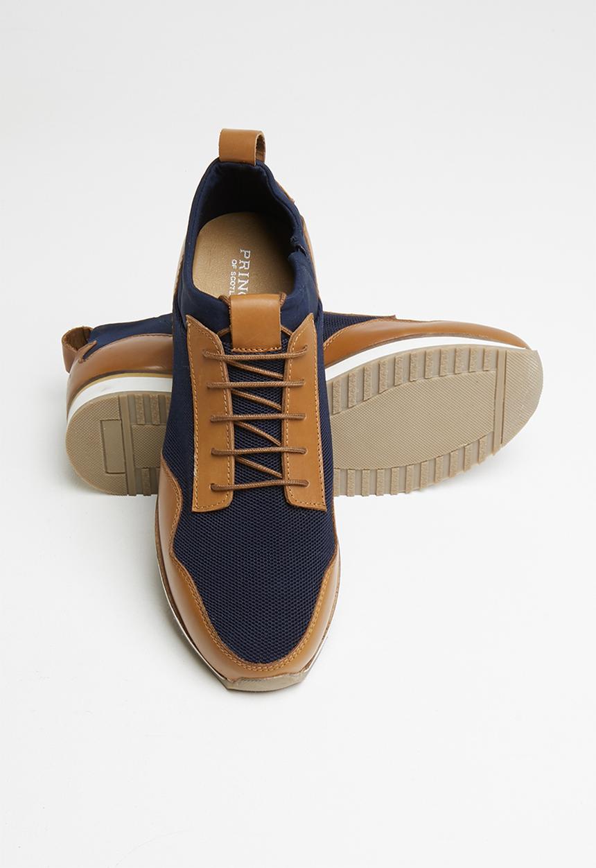 Pringle of Scotland - Xander derby lace up - navy & tan 