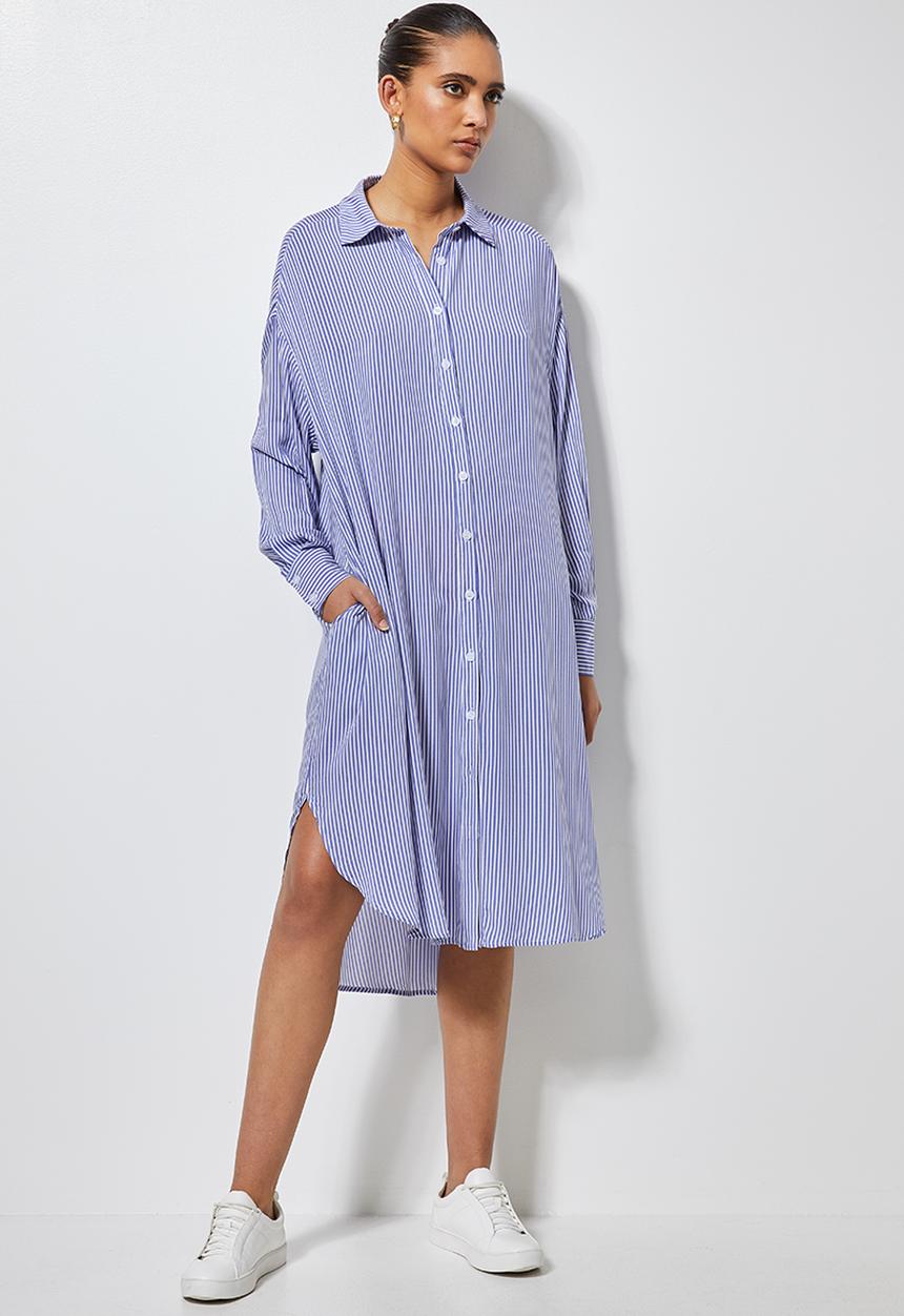 Superbalist - Shirt dress - blue & white
