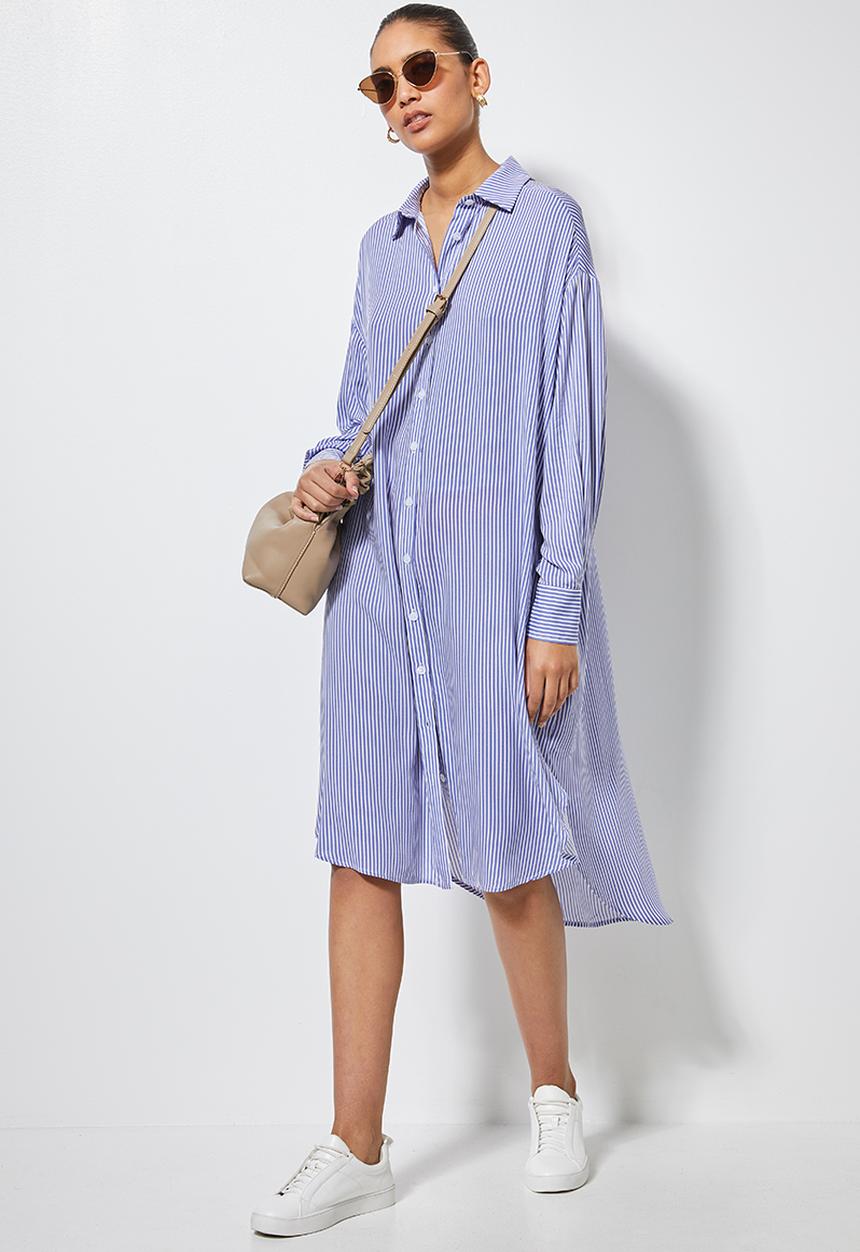 Superbalist - Shirt dress - blue & white