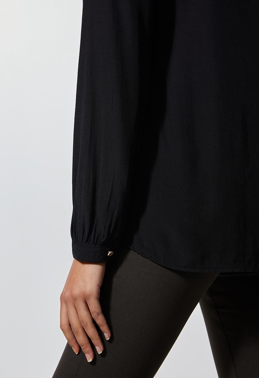 Superbalist - Longline tie blouse - black