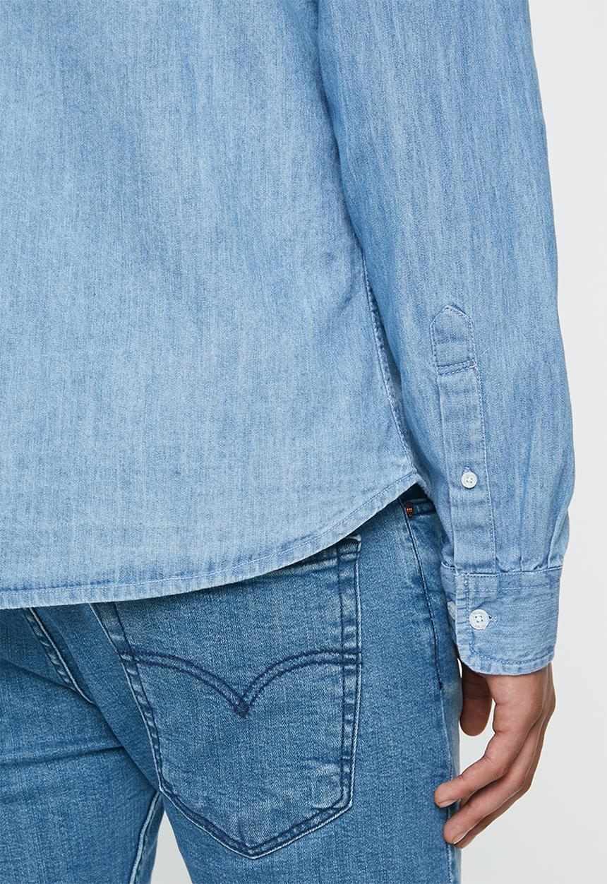 JEEP - Denim long sleeve shirt - stone