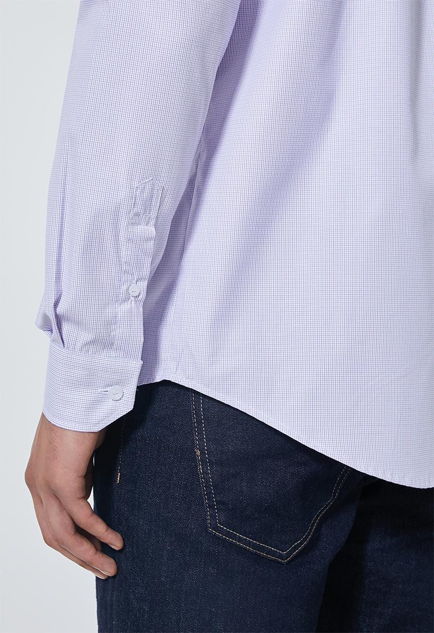 Superbalist - Jos slim fit long sleeve shirt - purple check