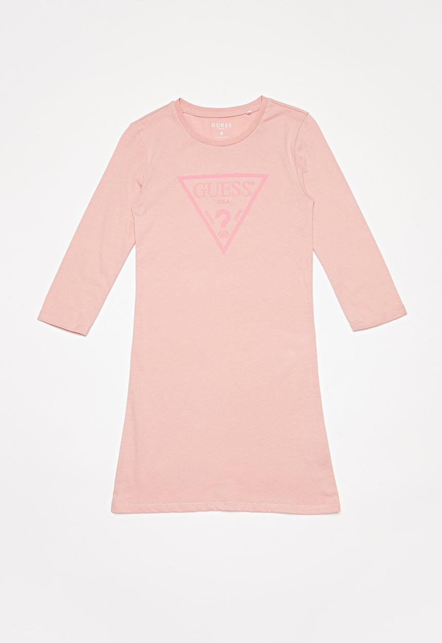 GUESS - 3 quater Khloe core tri dress - pink
