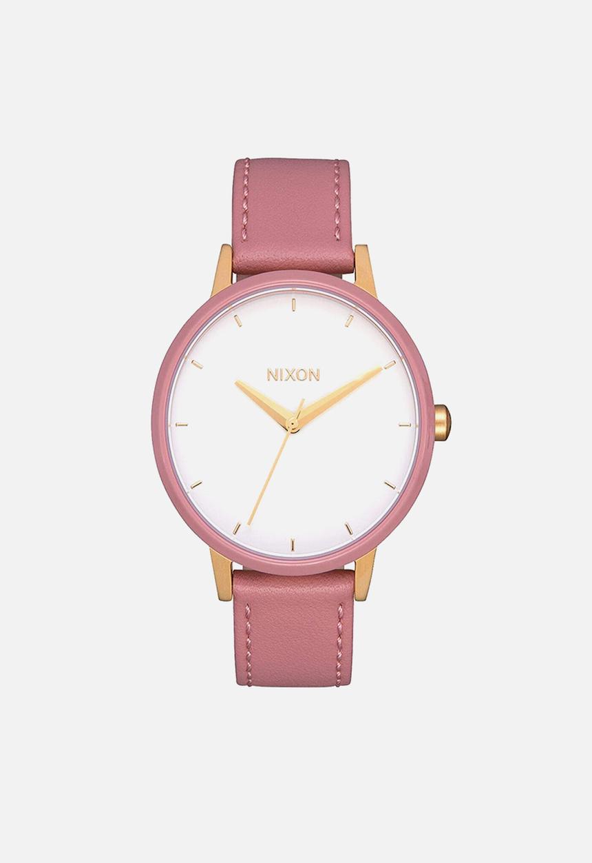 Nixon - Kensington leather - gold & pink