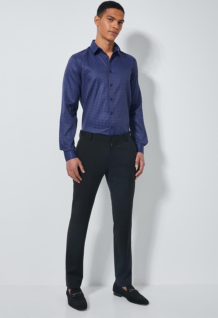 Superbalist - Jos slim fit long sleeve shirt - royal blue