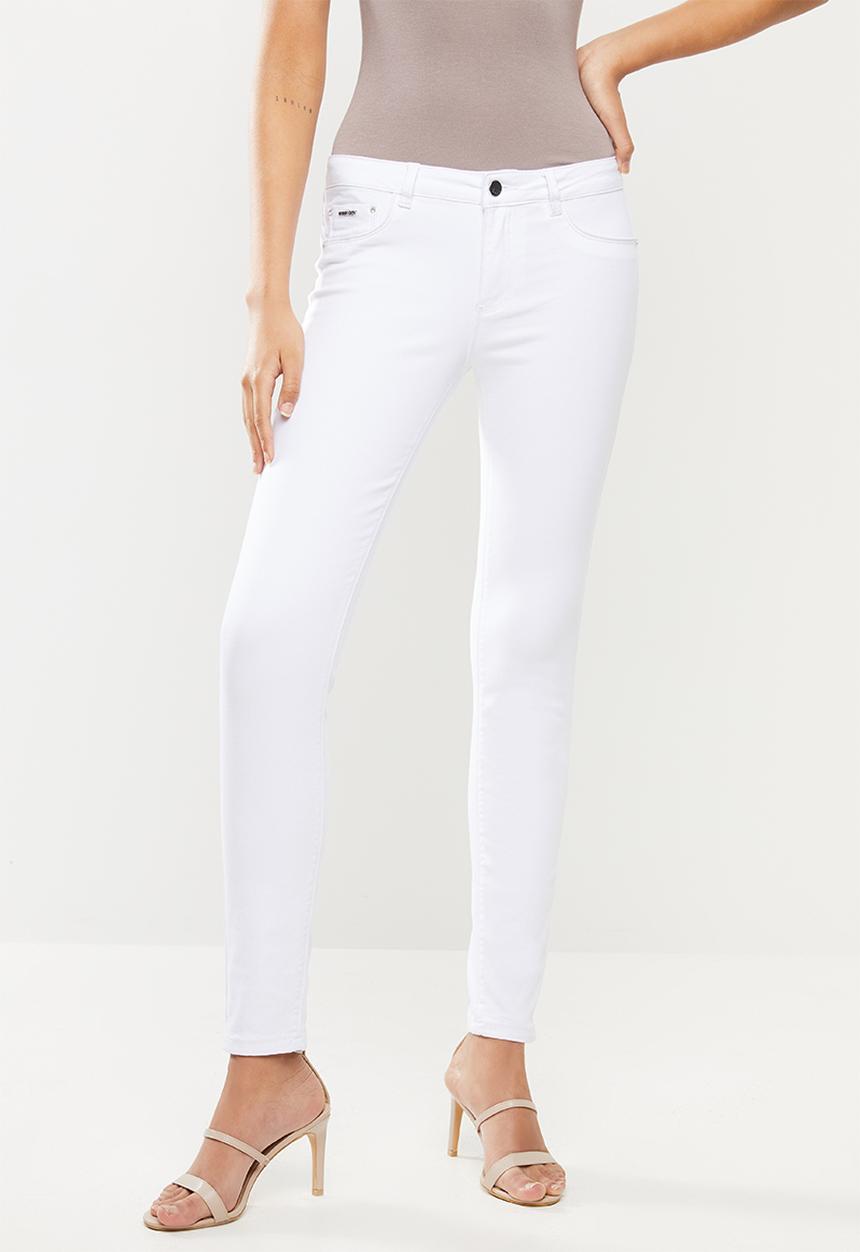 SISSY BOY - Stretch denim jon jon skinny - white
