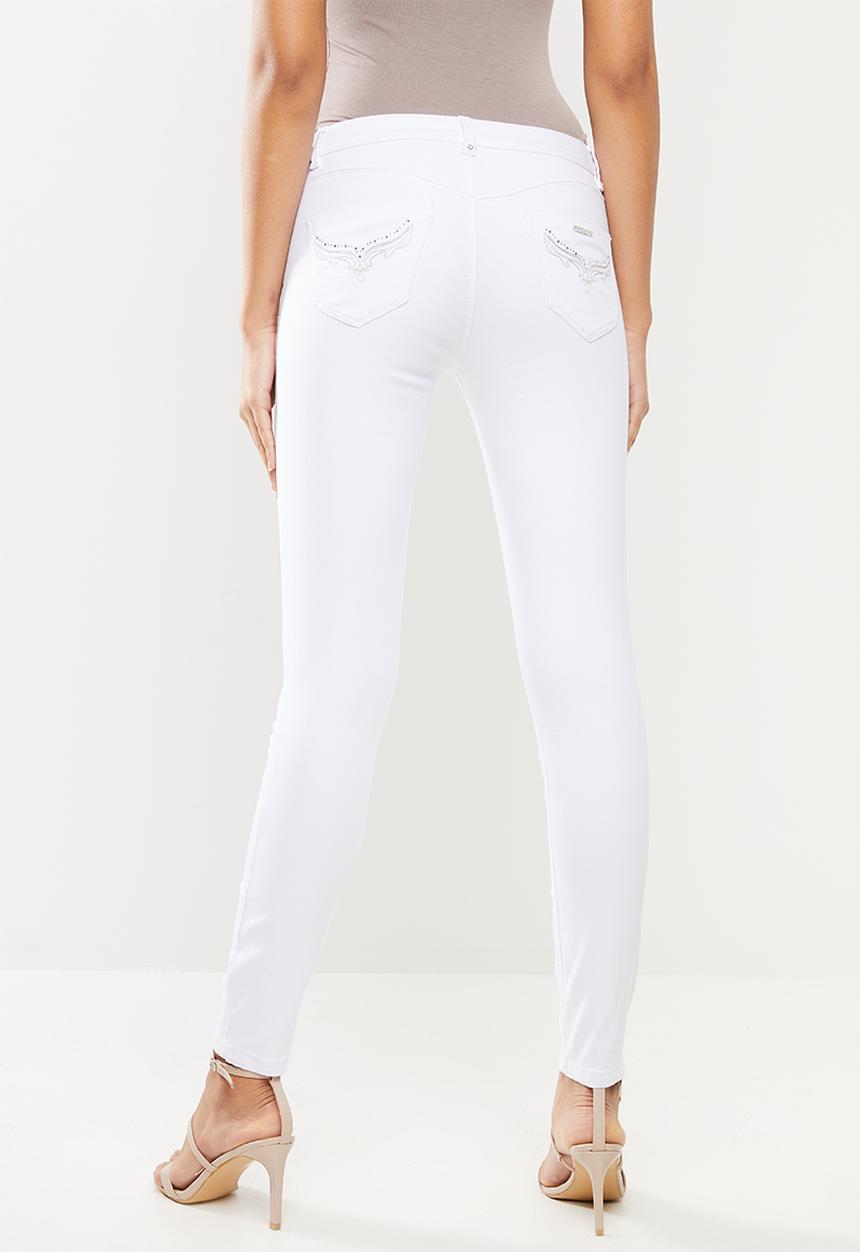 SISSY BOY - Stretch denim jon jon skinny - white