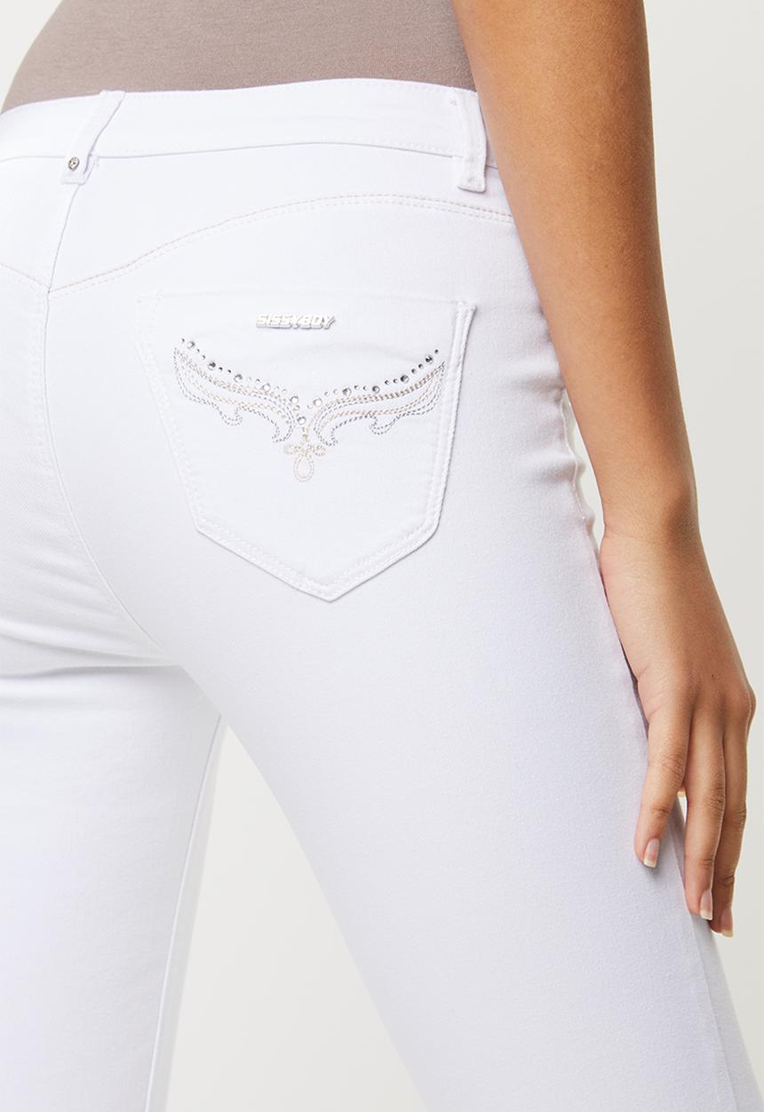 SISSY BOY - Stretch denim jon jon skinny - white