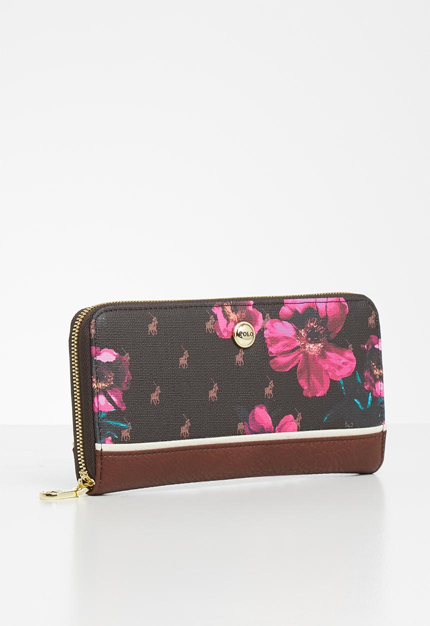 POLO - Iconic zip around purse - brown